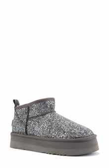 Australia Luxe Collective Cosy Genuine Shearling Glitter Ultra Platform Bootie