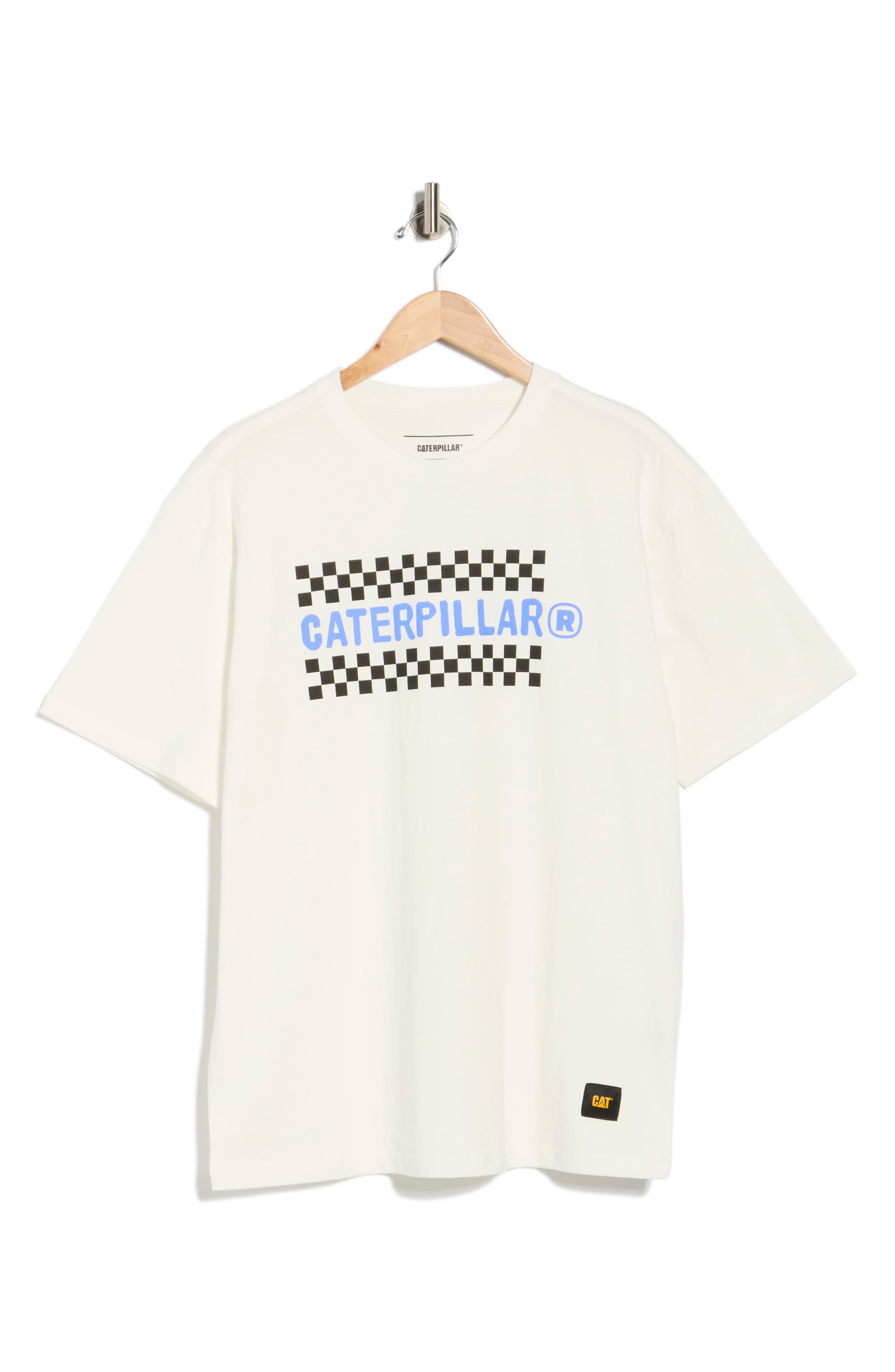 CAT WWR Relaxed Fit Check Graphic T-Shirt