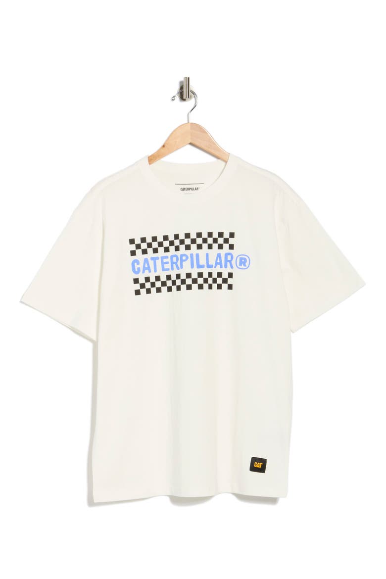 Relaxed Fit Check Graphic T-Shirt, Alternate, color, GARDENIA