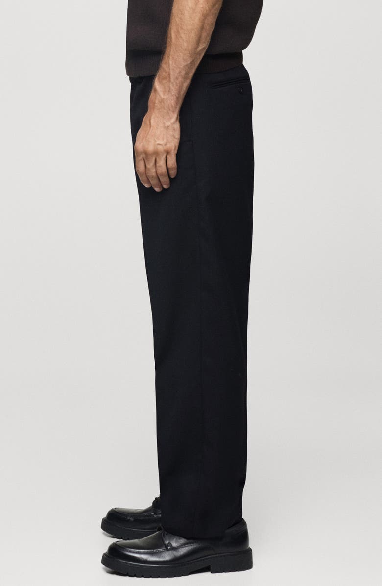 MANGO Regular Fit Wool Blend Pants, Alternate, color, 