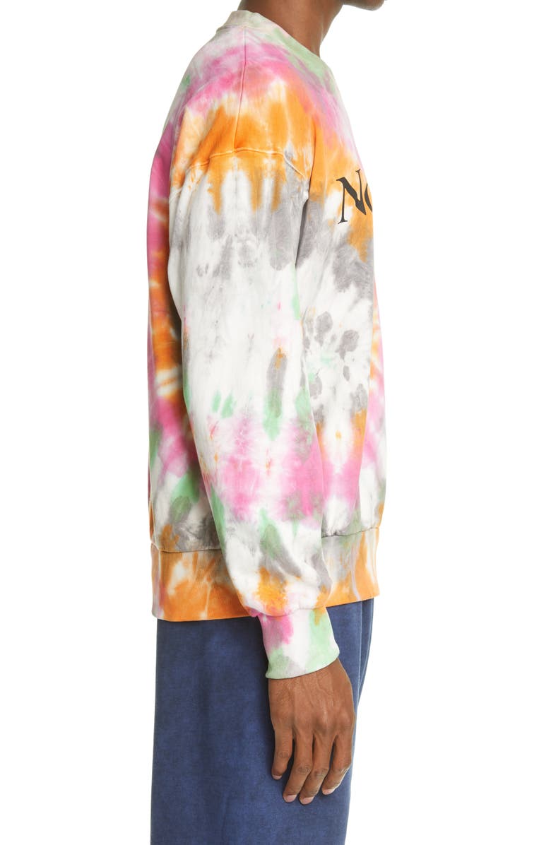 Aries No Problemo Tie Dye Cotton Sweatshirt, Alternate, color,