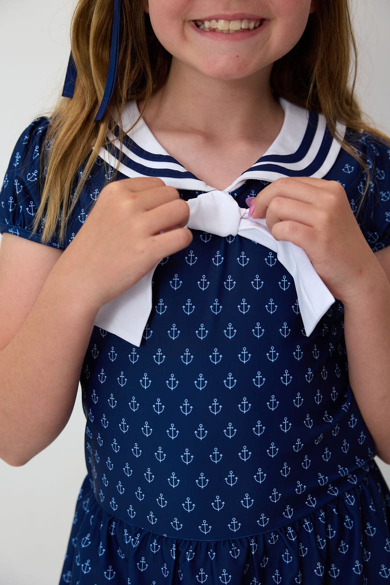 Girls Sailor Tennis Skort Dress, Alternate, color, Navy