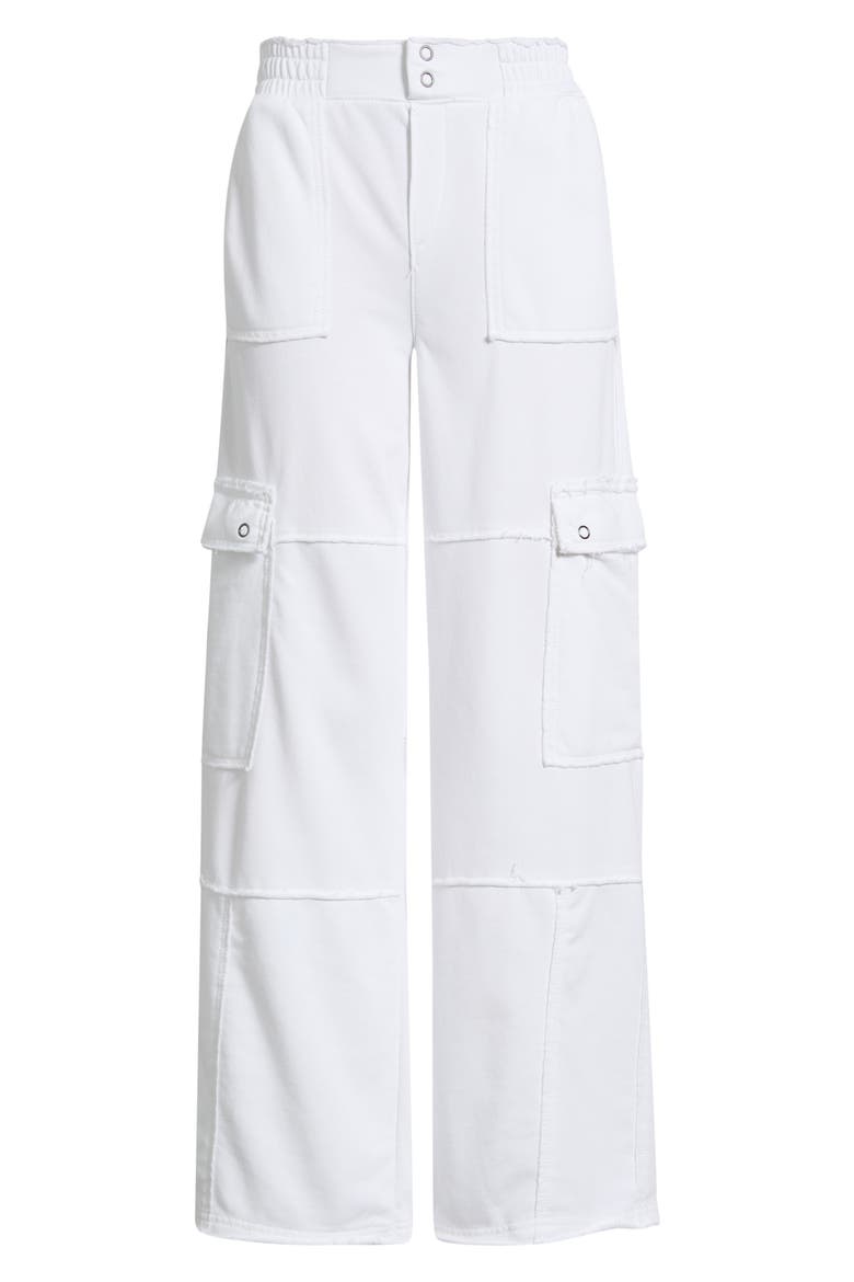 High Waist Wide Leg Cargo Jeans, Alternate, color, WHITE