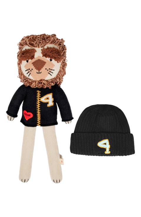 Lion Doll & Beanie Set
