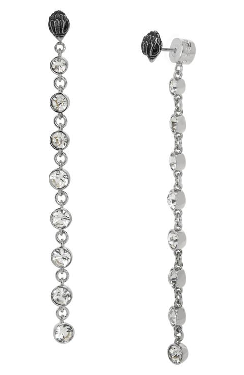 Eagle Head Front/Back Linear Earrings