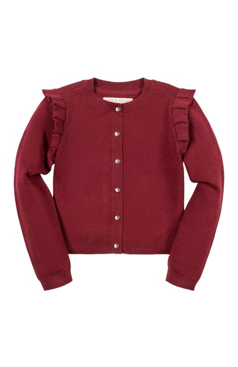 Baby Girls' Organic Milano Ruffle Cardigan, Infant