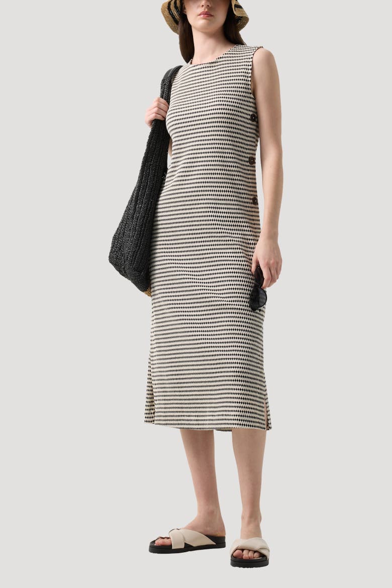 Samira Dress, Alternate, color, Black/Off-White