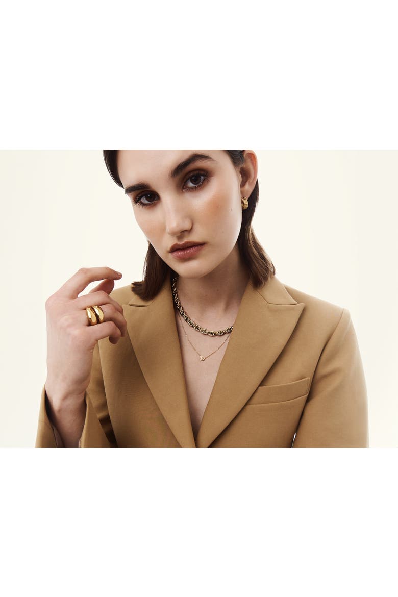 Chunky Silhouette Necklace, Alternate, color, Gold