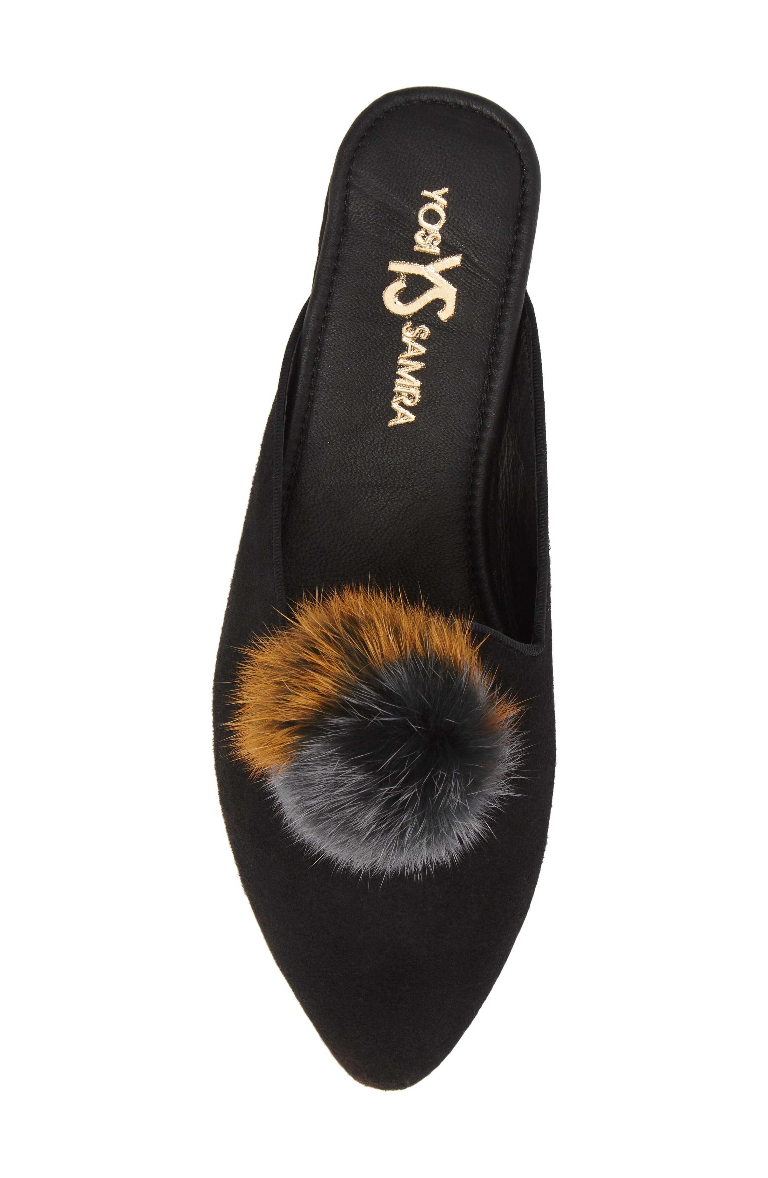 Yosi Samra Vidi Genuine Rabbit Fur Loafer Mule, Alternate, color, 