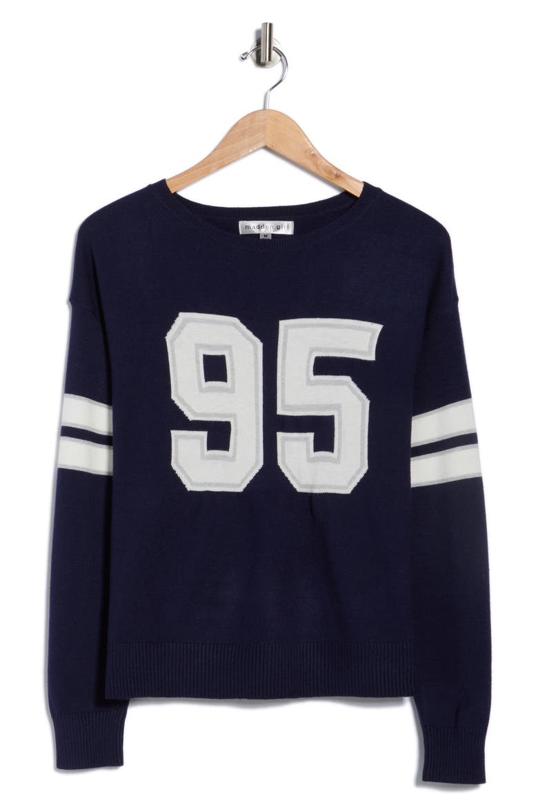 95 Jacquard Pullover Sweater, Alternate, color, NAVY COMBO