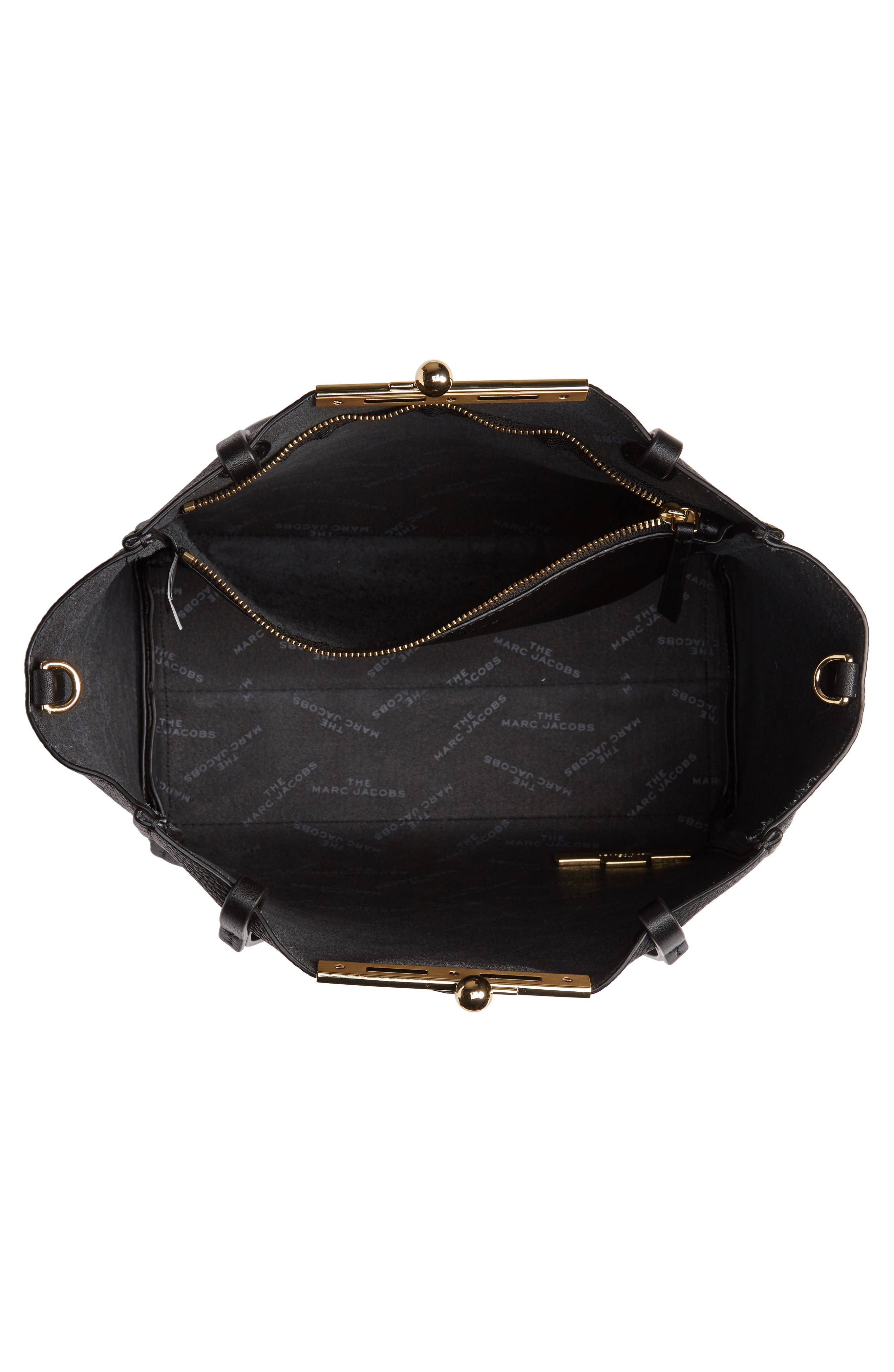 The Marc Jacobs The Kiss Lock Mini Leather Tote, Alternate, color, 