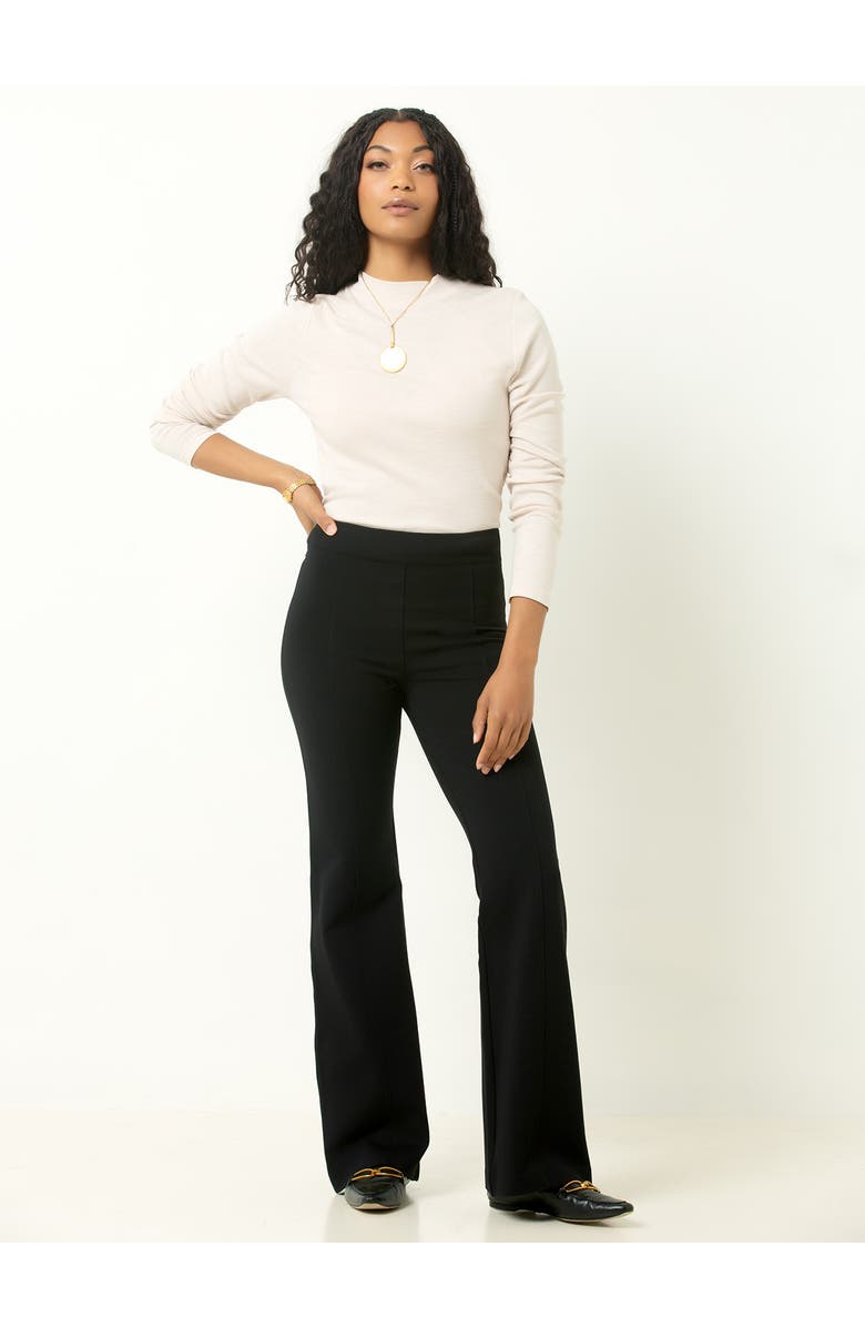 Single Stitch Shaping High Rise Flare Pant, Alternate, color, Black