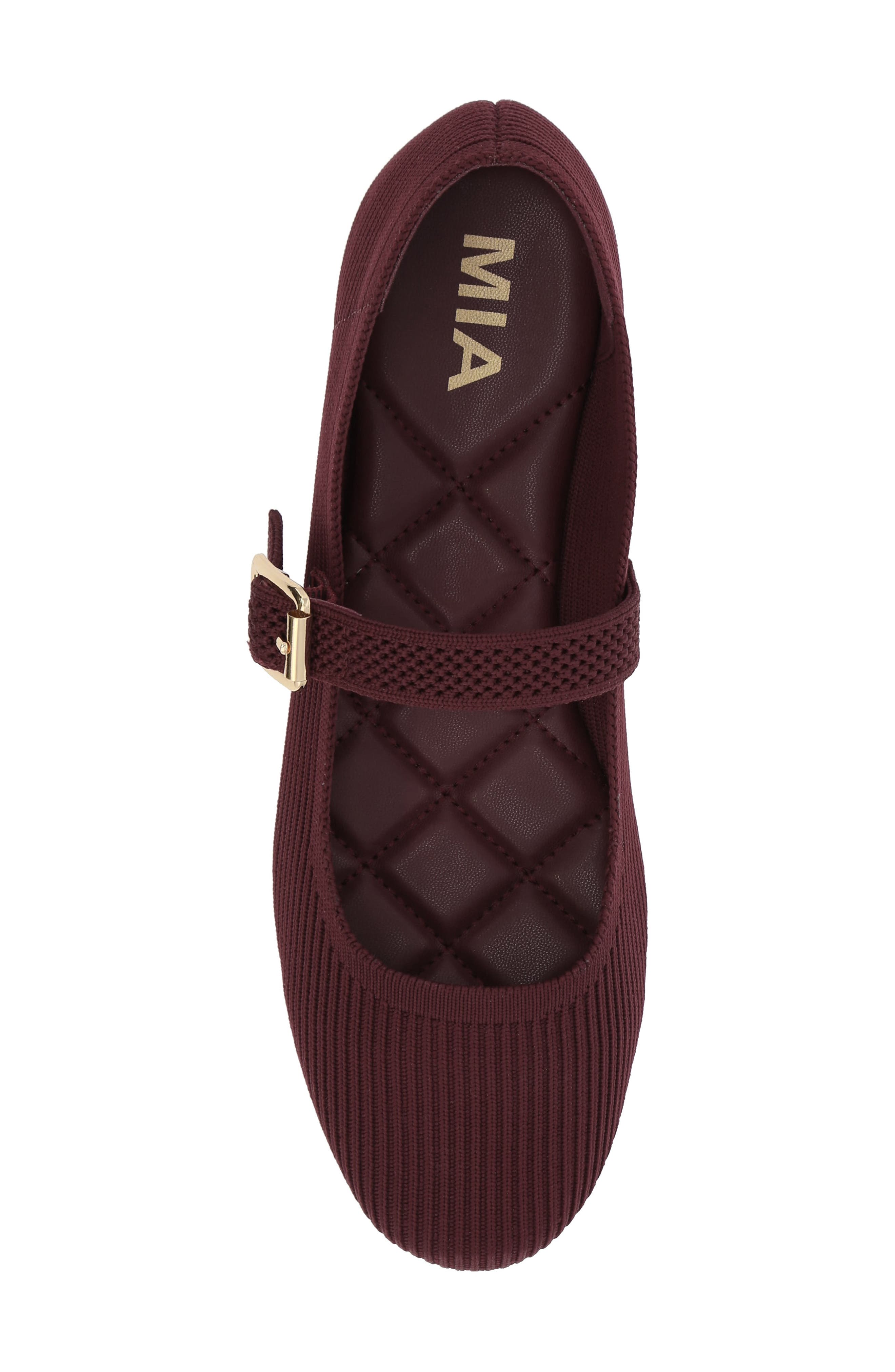 MIA Brita Mary Jane Flat, Alternate, color, Burgundy