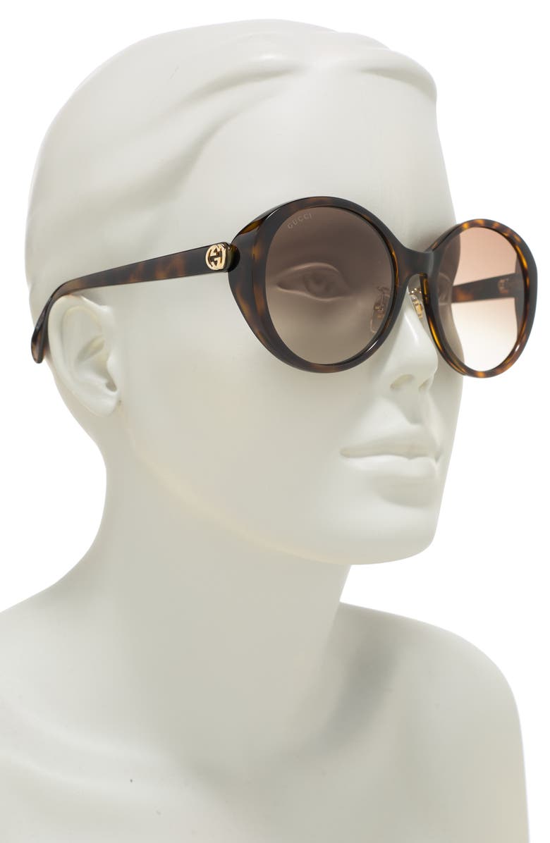 Gucci 56mm Round Sunglasses, Alternate, color, 