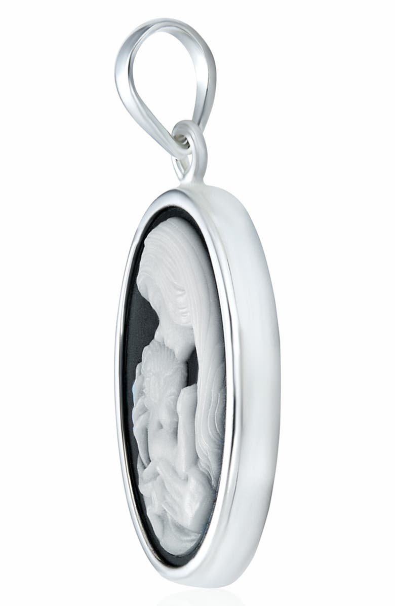 BLING JEWELRY Sterling Silver Mother & Child Cameo Pendant Necklace, Alternate, color,