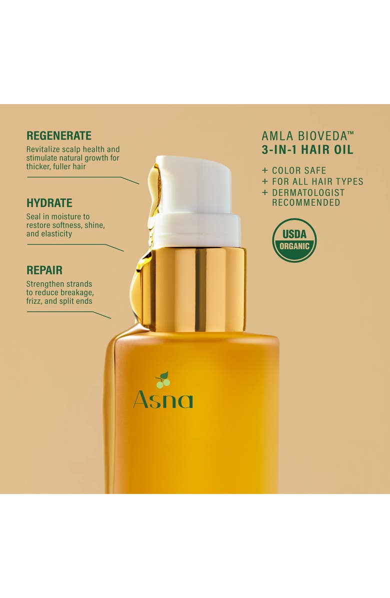 ASNA Amla BioVeda 3-IN-1 Hair Oil, Alternate, color, NO COLOR