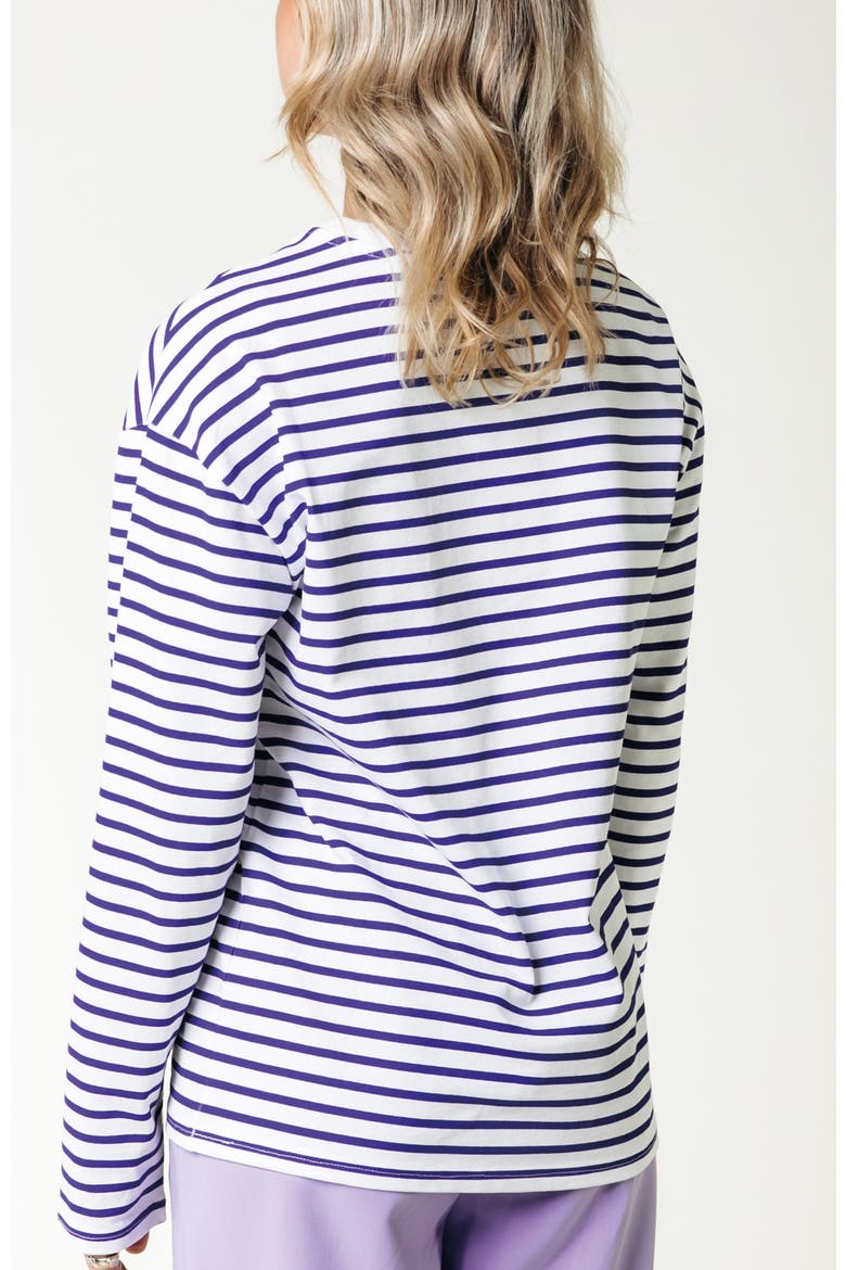 Logo Wave Stripe Longsleeve Tee, Alternate, color, Liberty Purple