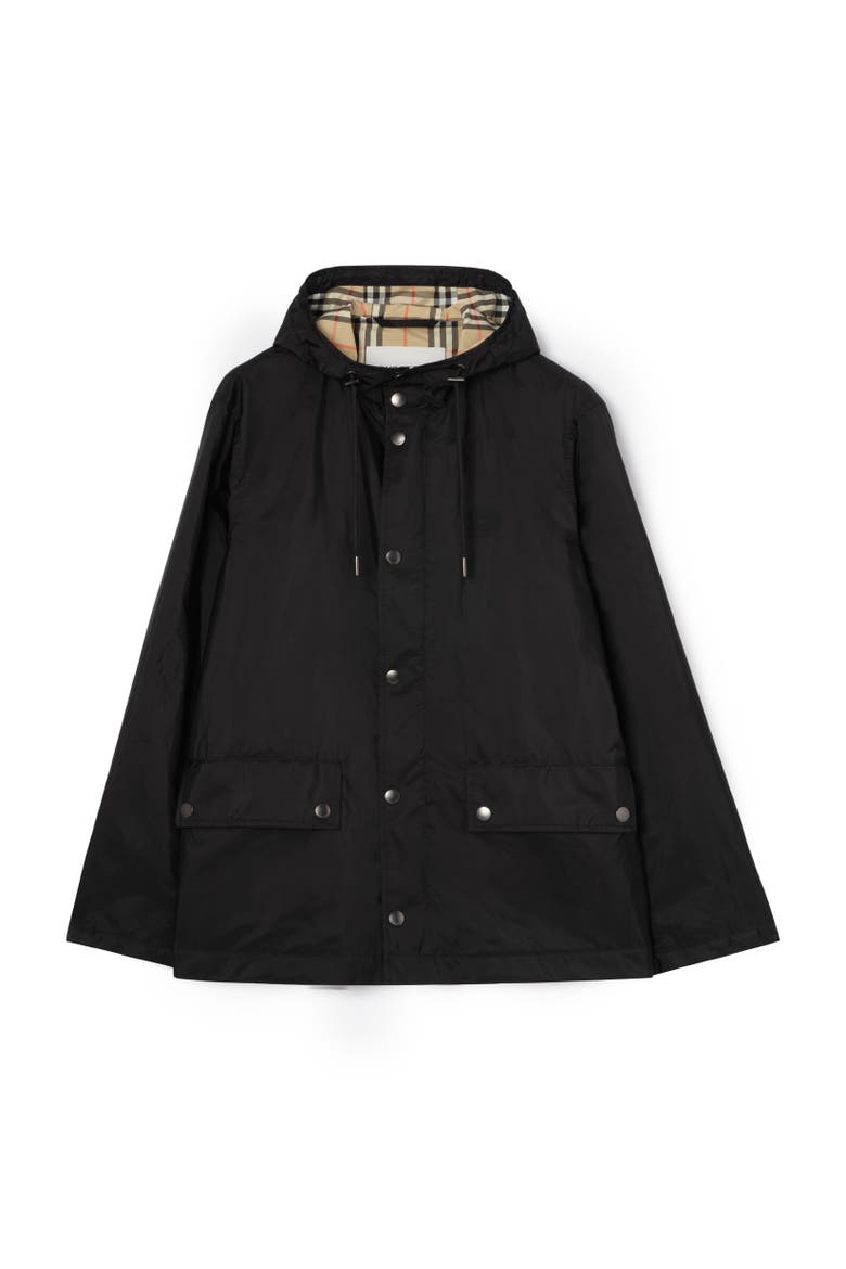 Nylon Pembrey Hooded Jacket, Alternate, color, Black