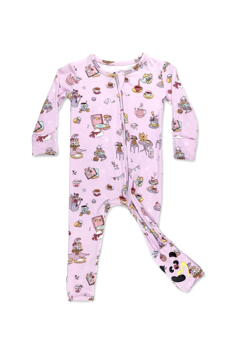 Baby Tea Party Convertible Footie, Main, color, Tea Party