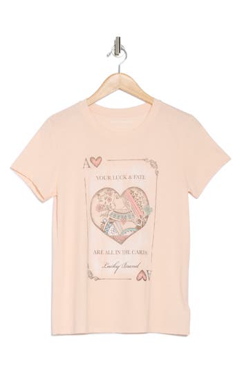 LUCKY BRAND LUCKY BRAND LUCK & FATE CARD GRAPHIC T-SHIRT