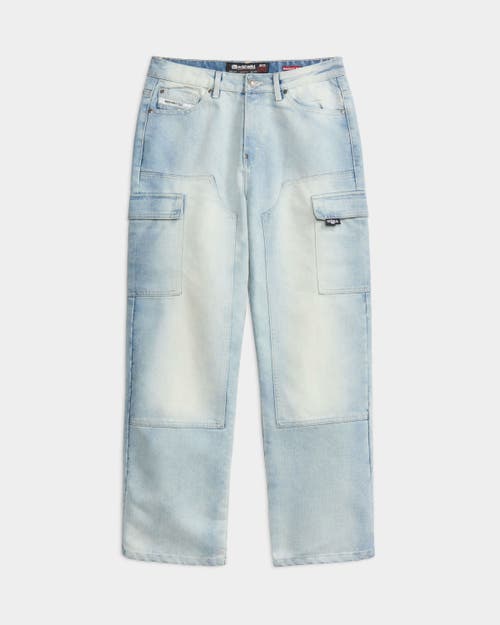 Ecko Unltd. Carpenter Cargo Wide Denim Pants in Light Indigo Wash  product