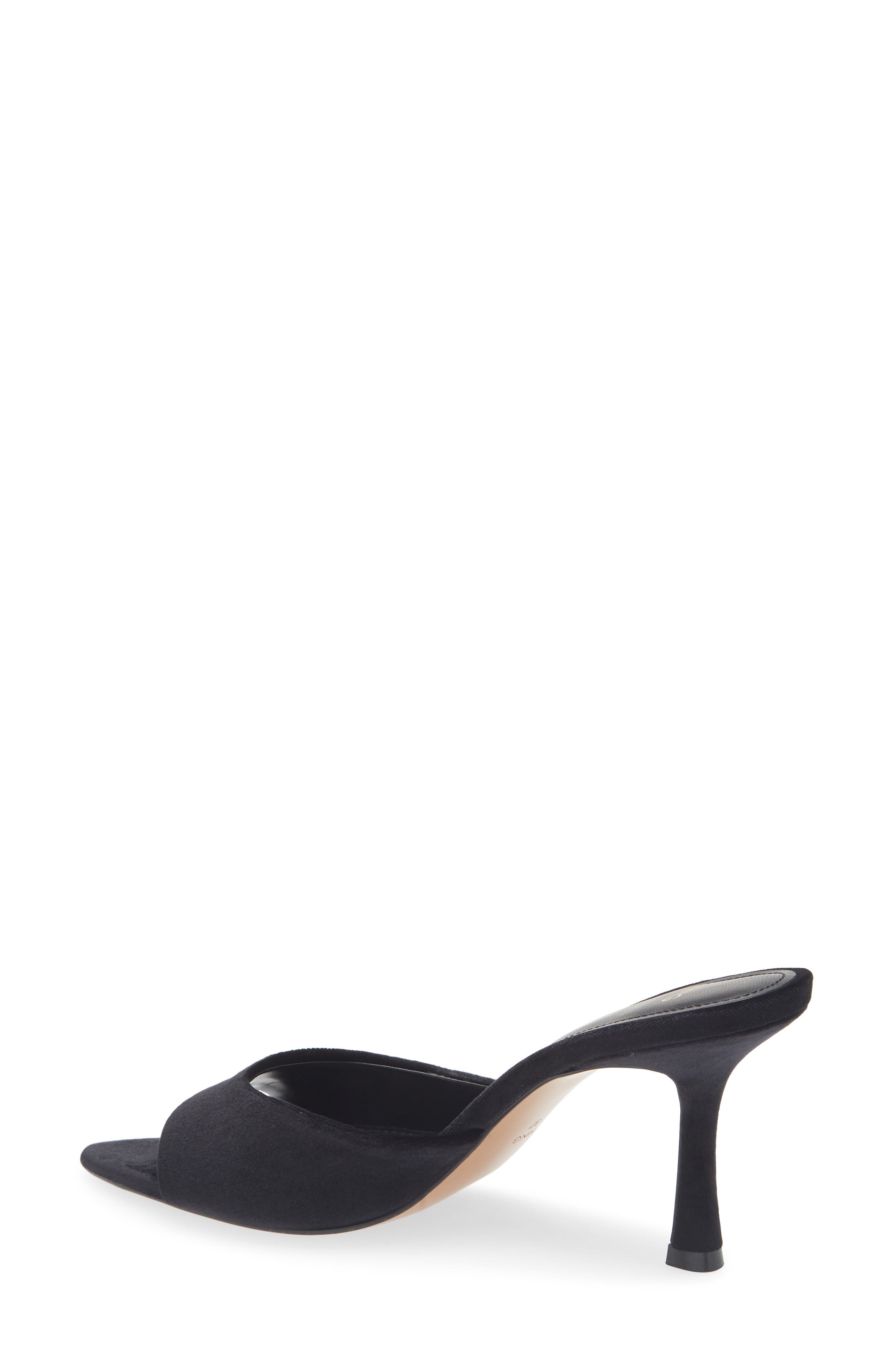 MANGO Velvet Slide Sandal, Alternate, color, Black