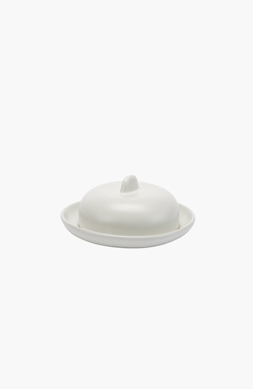 Haand Butter Dish In White