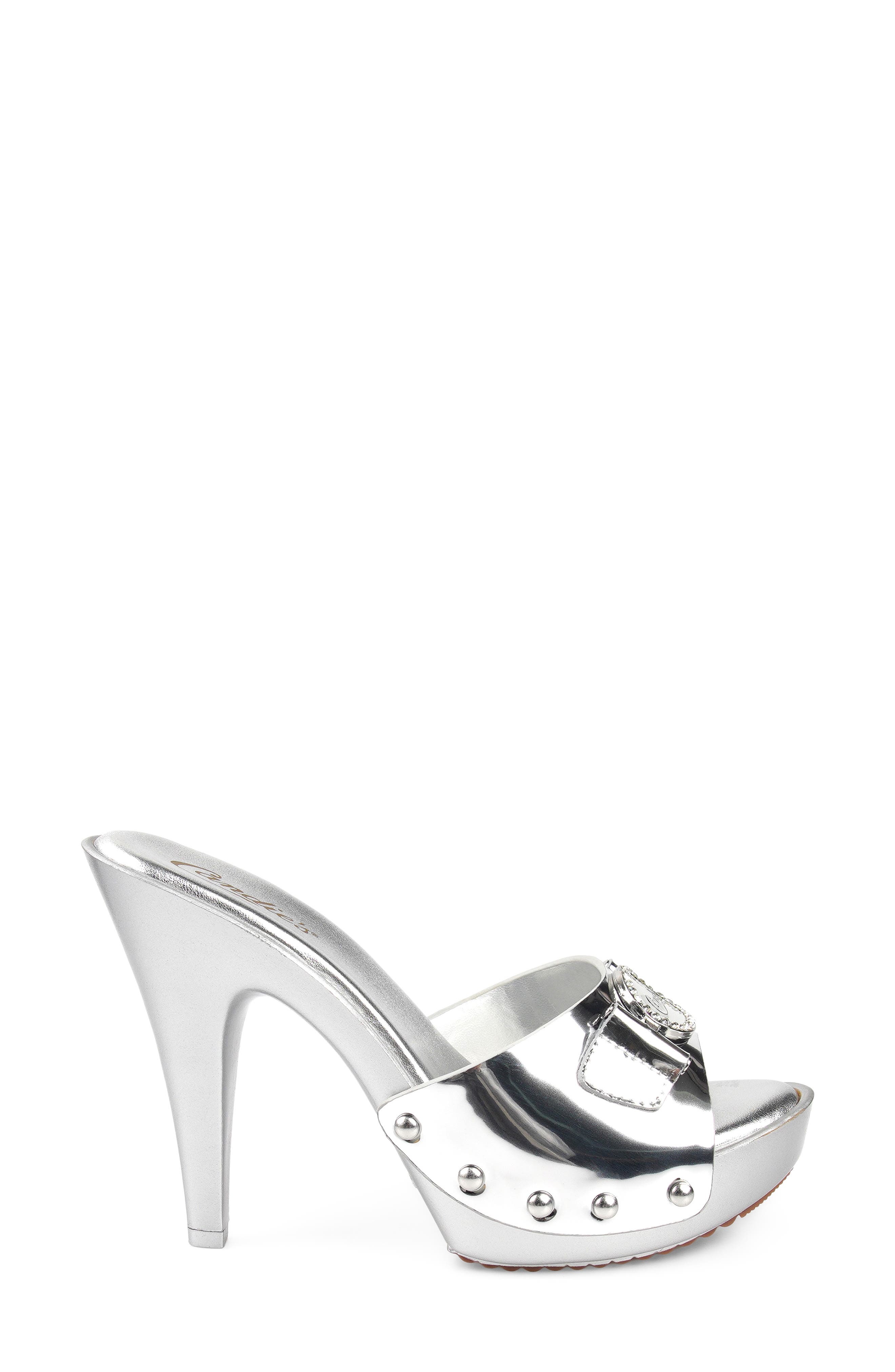 Candie's Lorenna Platform Sandal, Alternate, color, Silver Leather