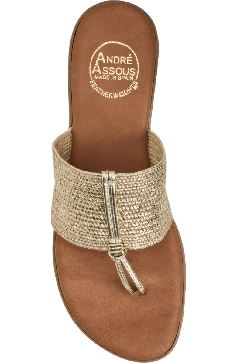 André Assous Woven Sandal, Alternate, color, Platino