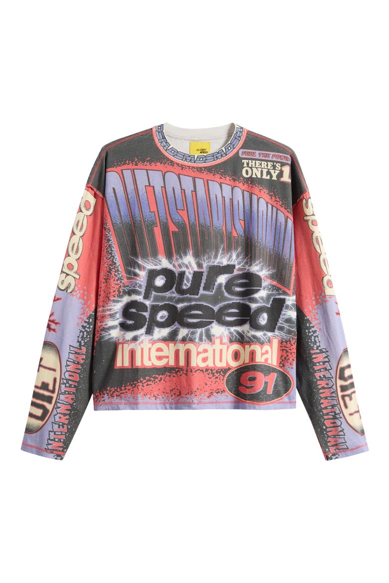 MX Racing Long Sleeve Graphic T-Shirt, Main, color, BLACK/RED/PURPLE