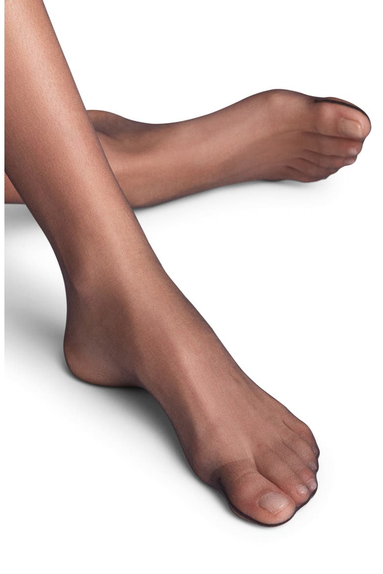'Shelina 12 Denier' Ultra Sheer Knee Highs, Alternate, color, BLACK