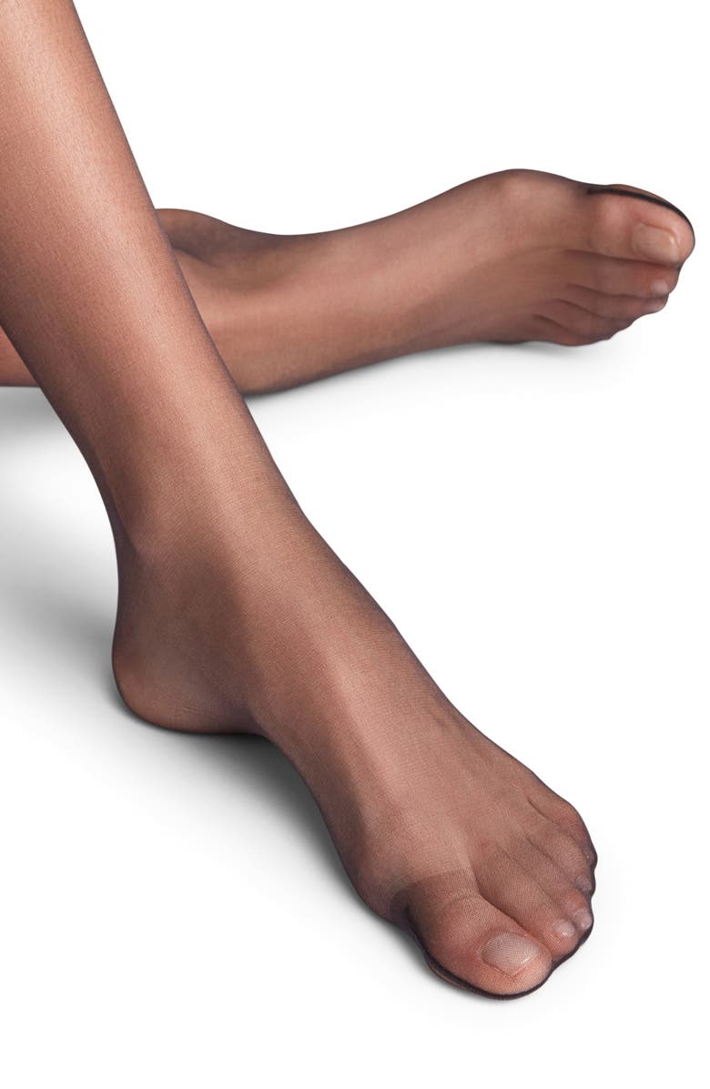 Falke 'Shelina 12 Denier' Ultra Sheer Knee Highs, Alternate, color, Black