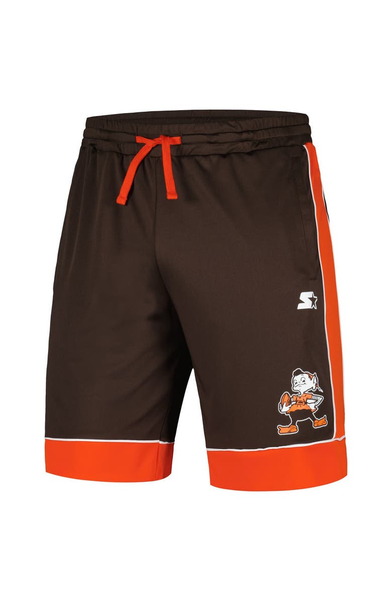 STARTER Men's Starter Brown/Orange Cleveland Browns Vintage Fan Favorite Shorts, Alternate, color, Brown