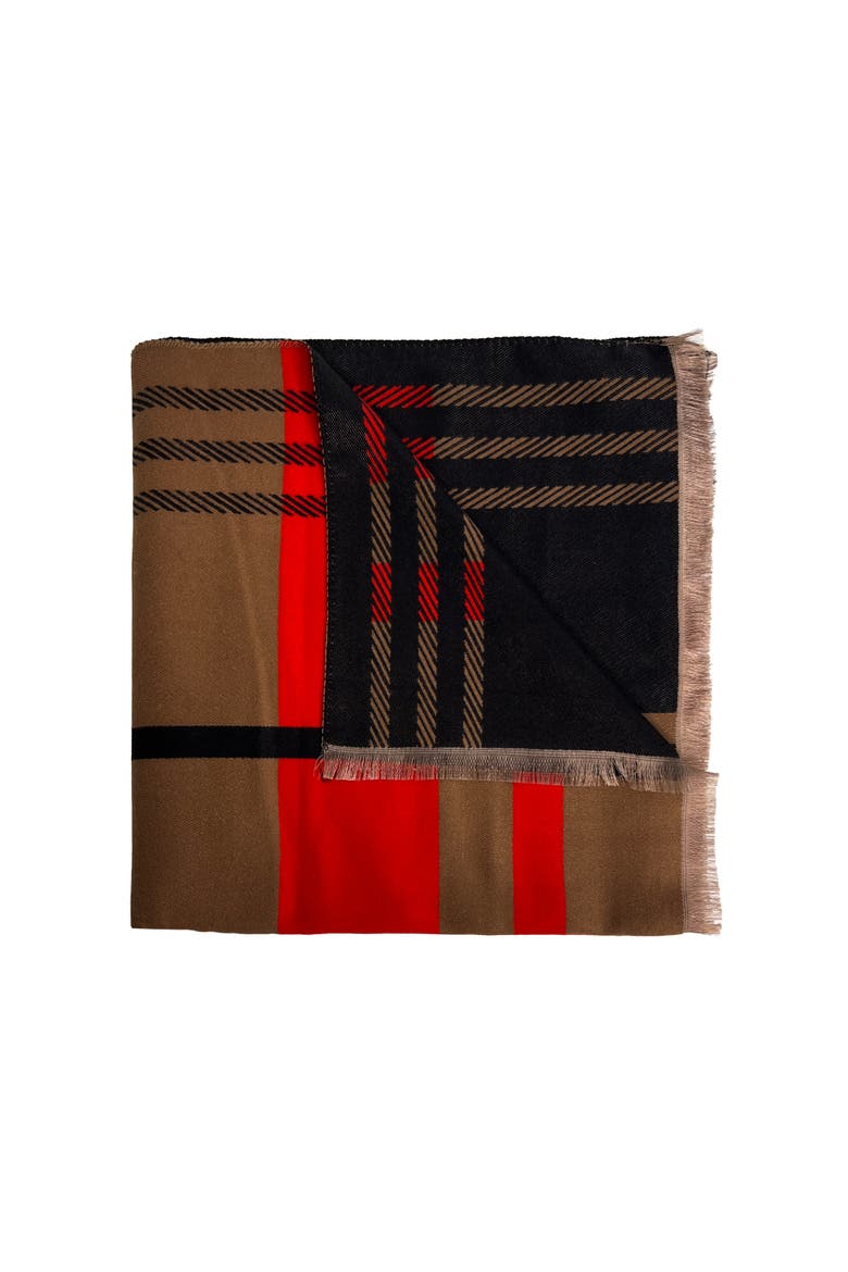 The Eleanor Scarf, Alternate, color, Brown/Red