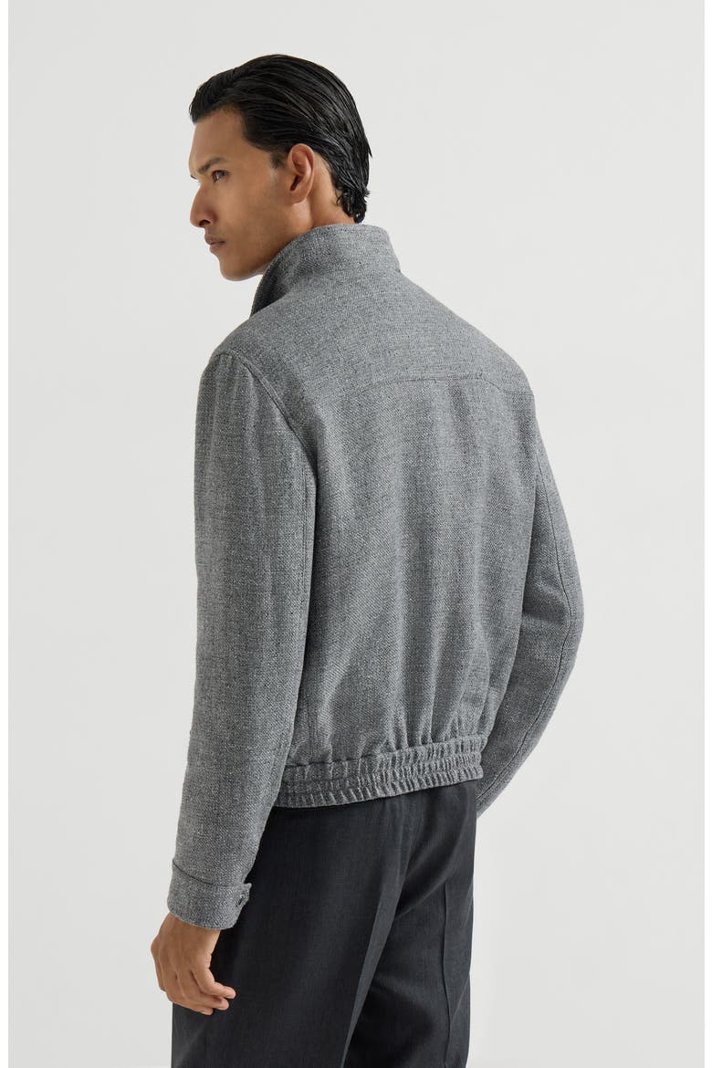 Outerwear jacket with stand collar, Alternate, color, Medium Grey