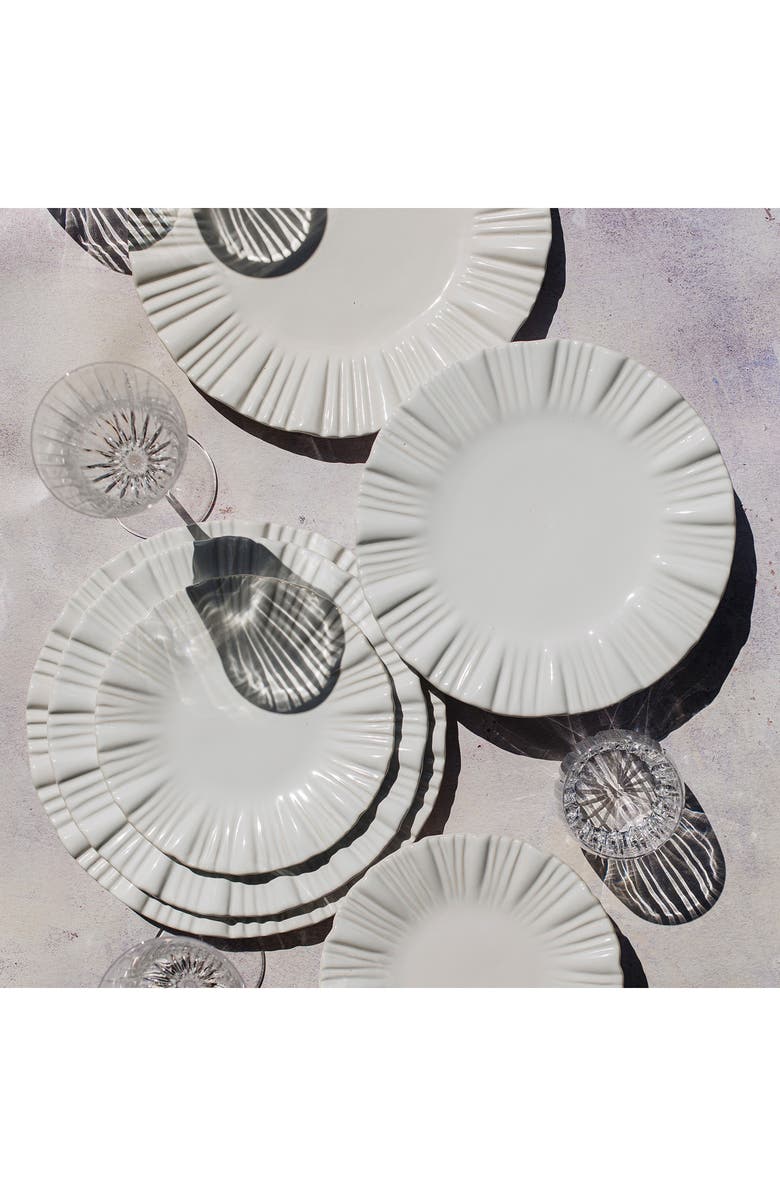 VIETRI Bari American Dinner Plate, Alternate, color, White