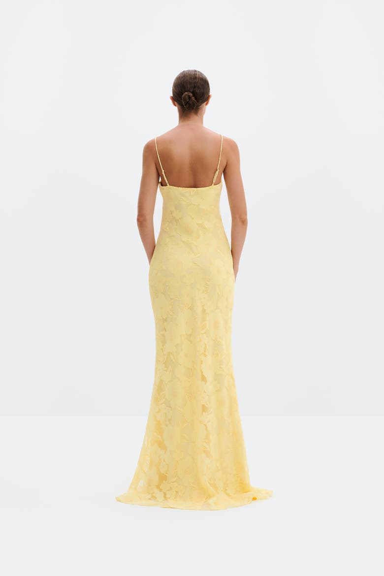 Sorelle Lace Slip Maxi Dress, Alternate, color, Light Lemon