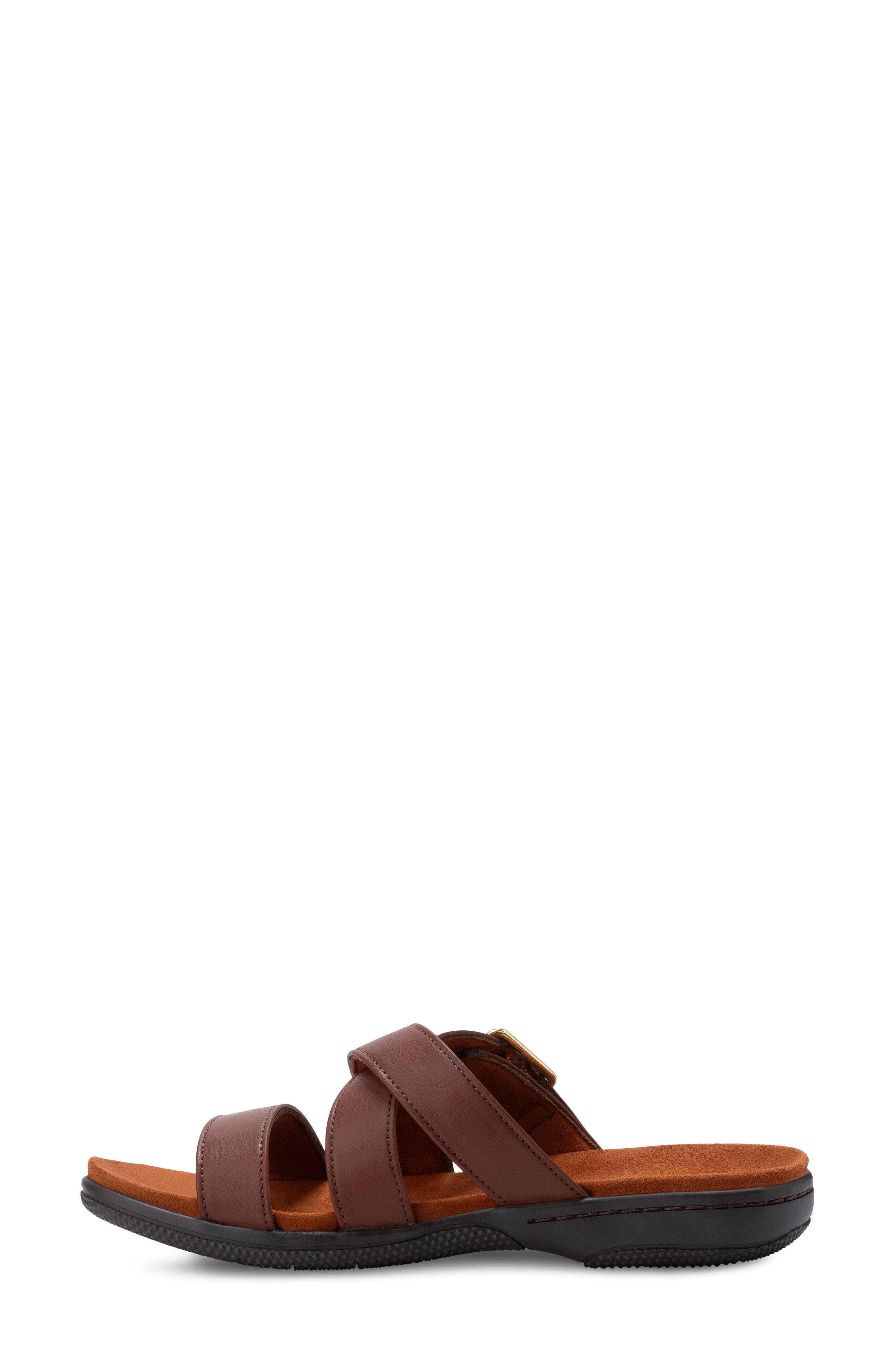 Sanibel Slide Sandal, Alternate, color, DARK WALNU
