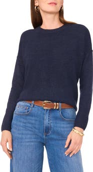 Vince Camuto Exposed Seam Crewneck Sweater
