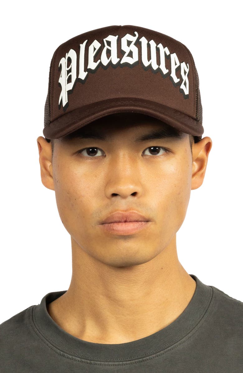 PLEASURES Twitch Snapback Trucker Hat, Alternate, color, 