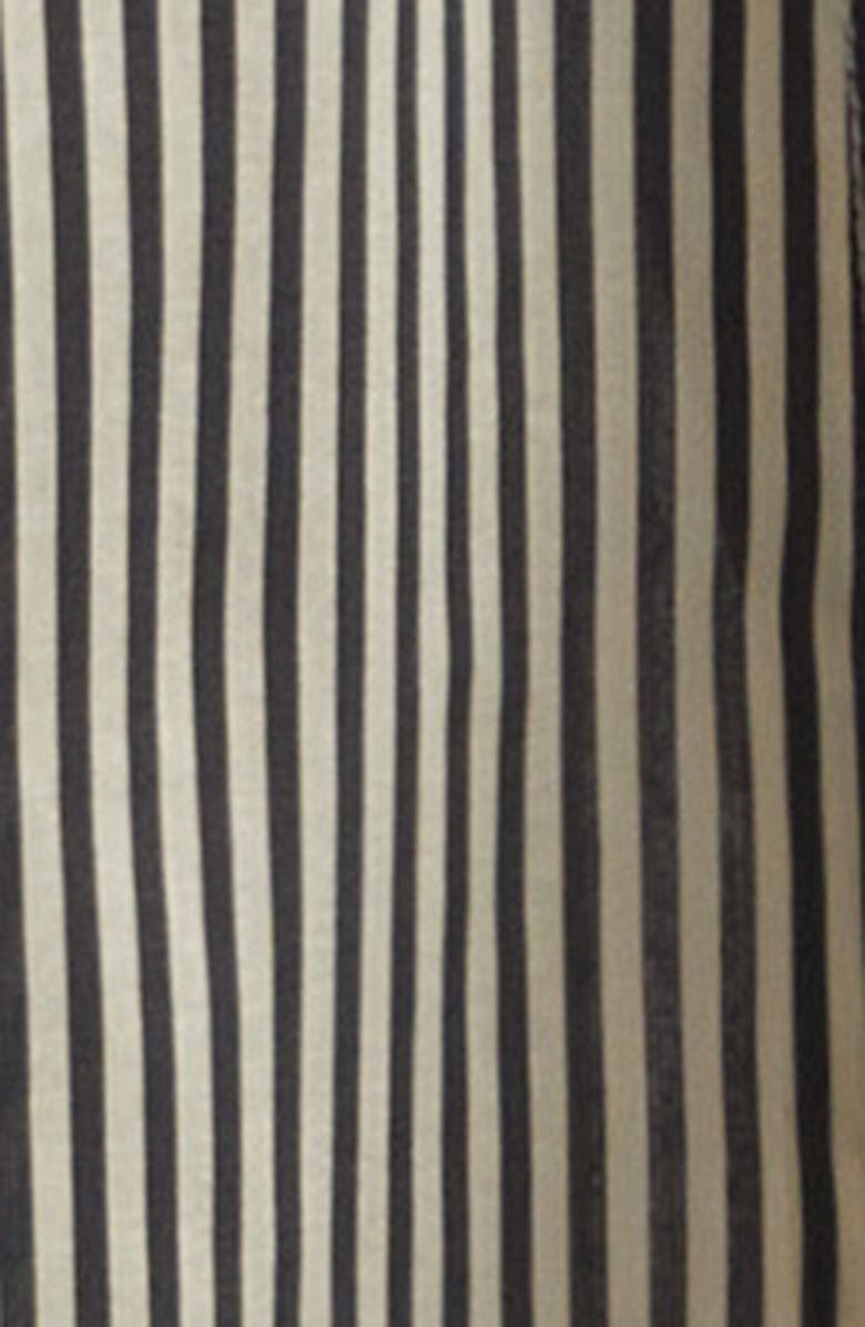 3.1 Phillip Lim Mixed Media Tie Waist Midi Dress, Alternate, color, Black Multi