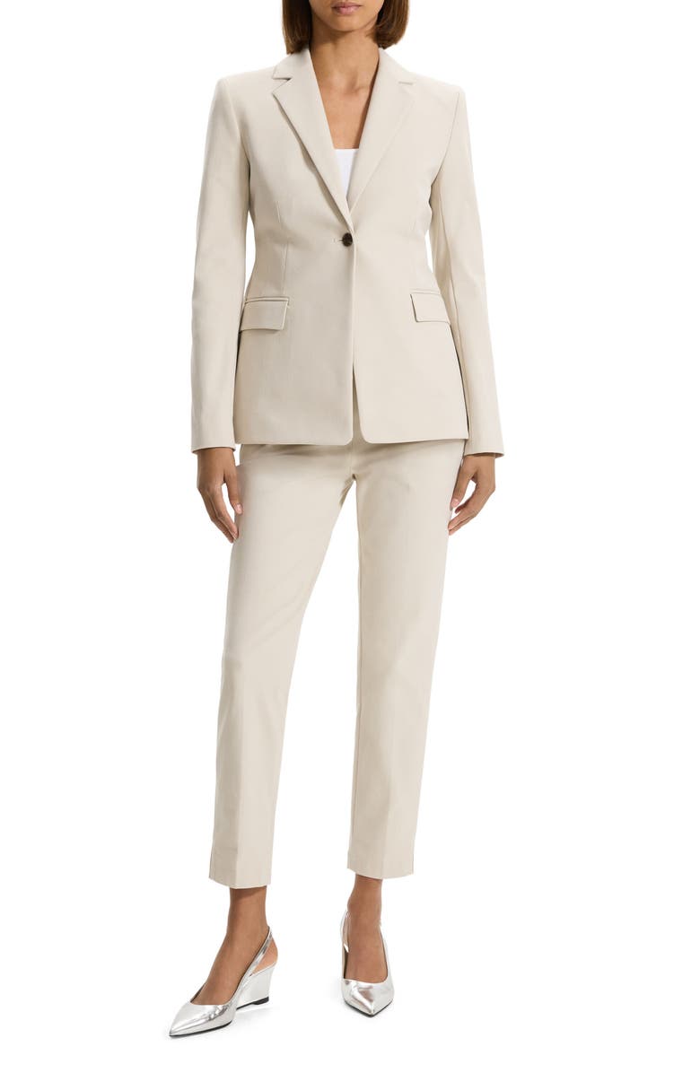 Theory Bistre Sculpt One-Button Blazer, Alternate, color, New Sand