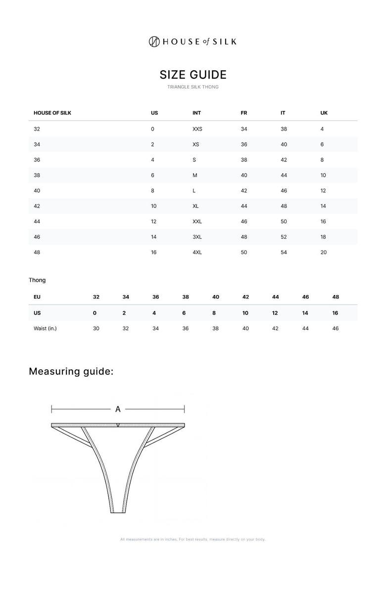 House Of Silk Silk Triangle Thong, Alternate, color, Black