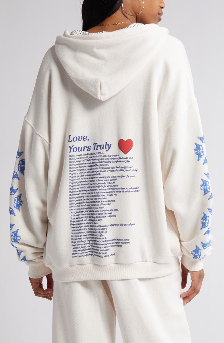 BOYS LIE Yours Truly Harley Graphic Zip-Up Hoodie, Alternate, color, 