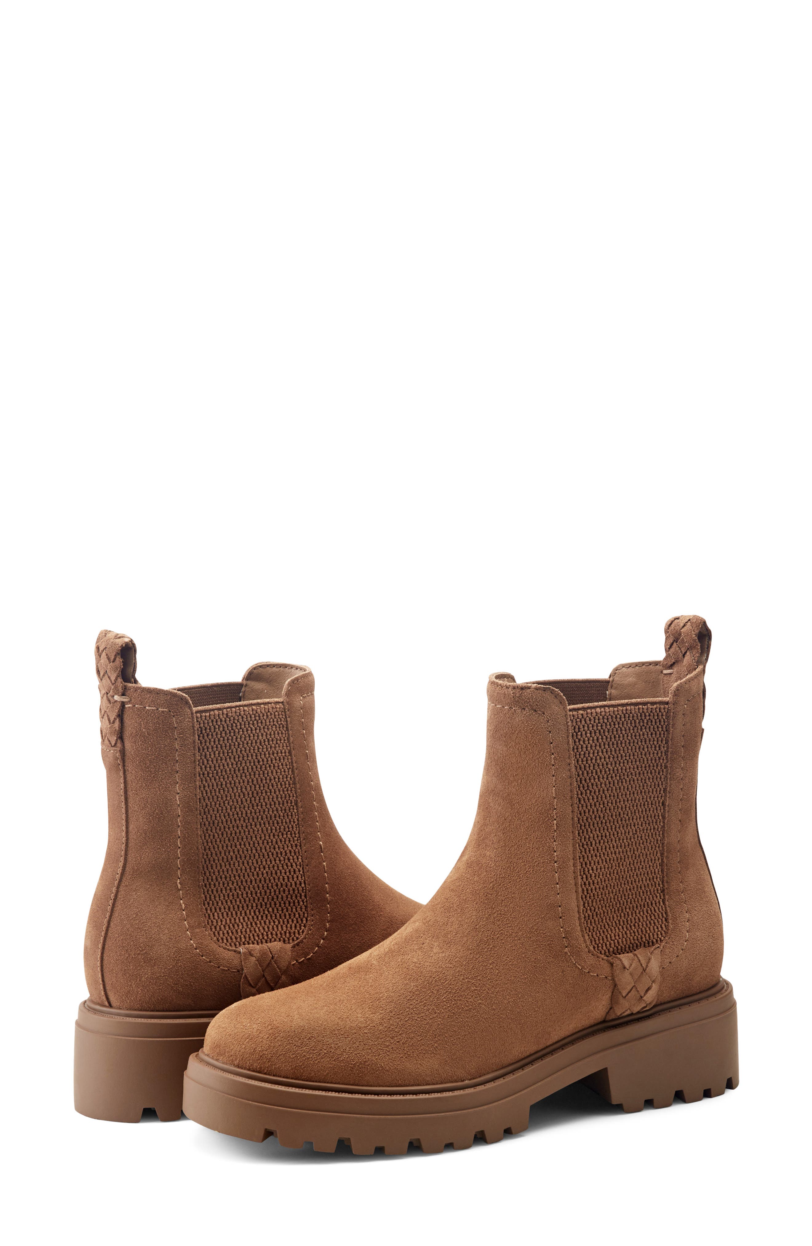 Alexxy Waterproof Chelsea Boot Leather, Alternate, color, DARK NATURAL