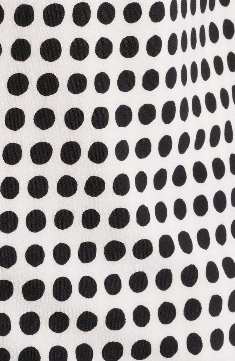 Anne Klein Polka Dot Button-Up Shirt, Alternate, color, White Dove/ Anneblack