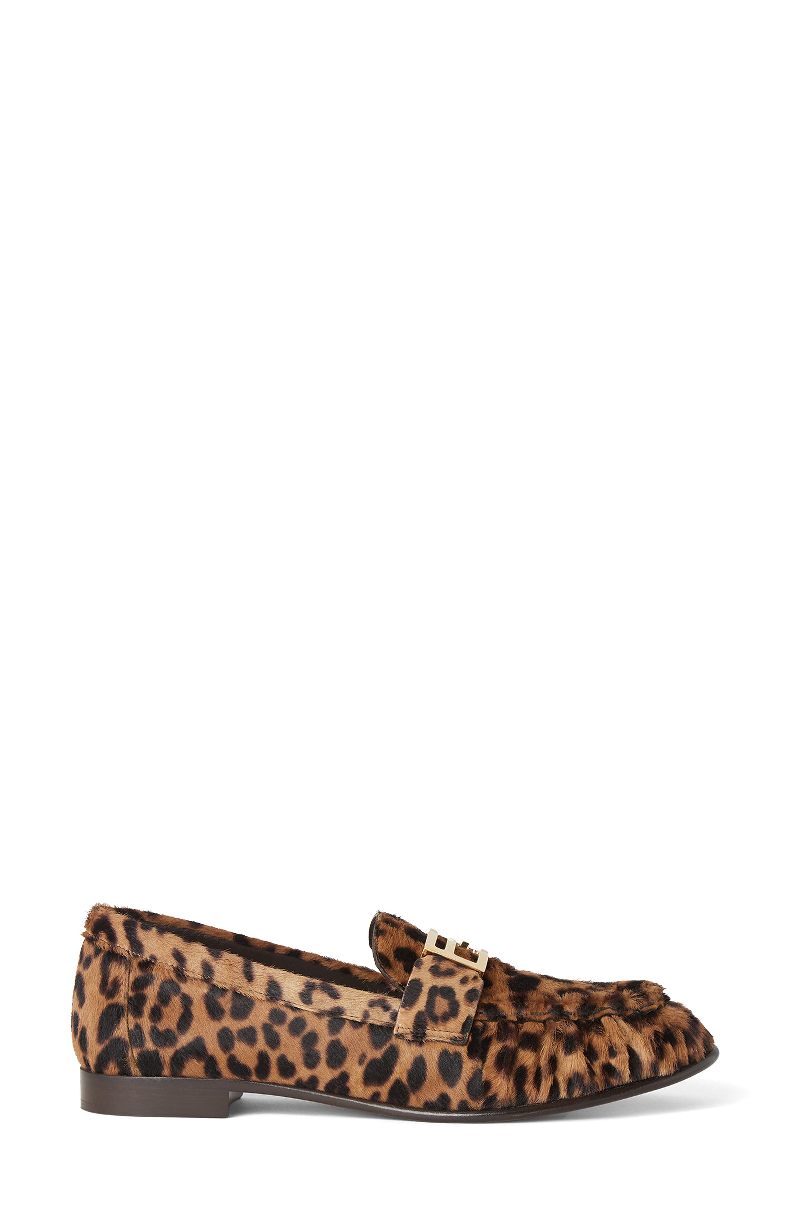 Fendi Baguette Genuine Calf Hair Loafer, Alternate, color, Marrone Brown Print Calf Hair