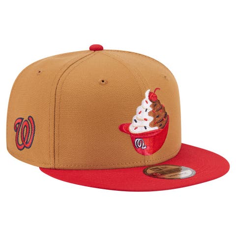 Men's New Era Khaki/Red Washington Nationals Ice Cream 9FIFTY Snapback Hat