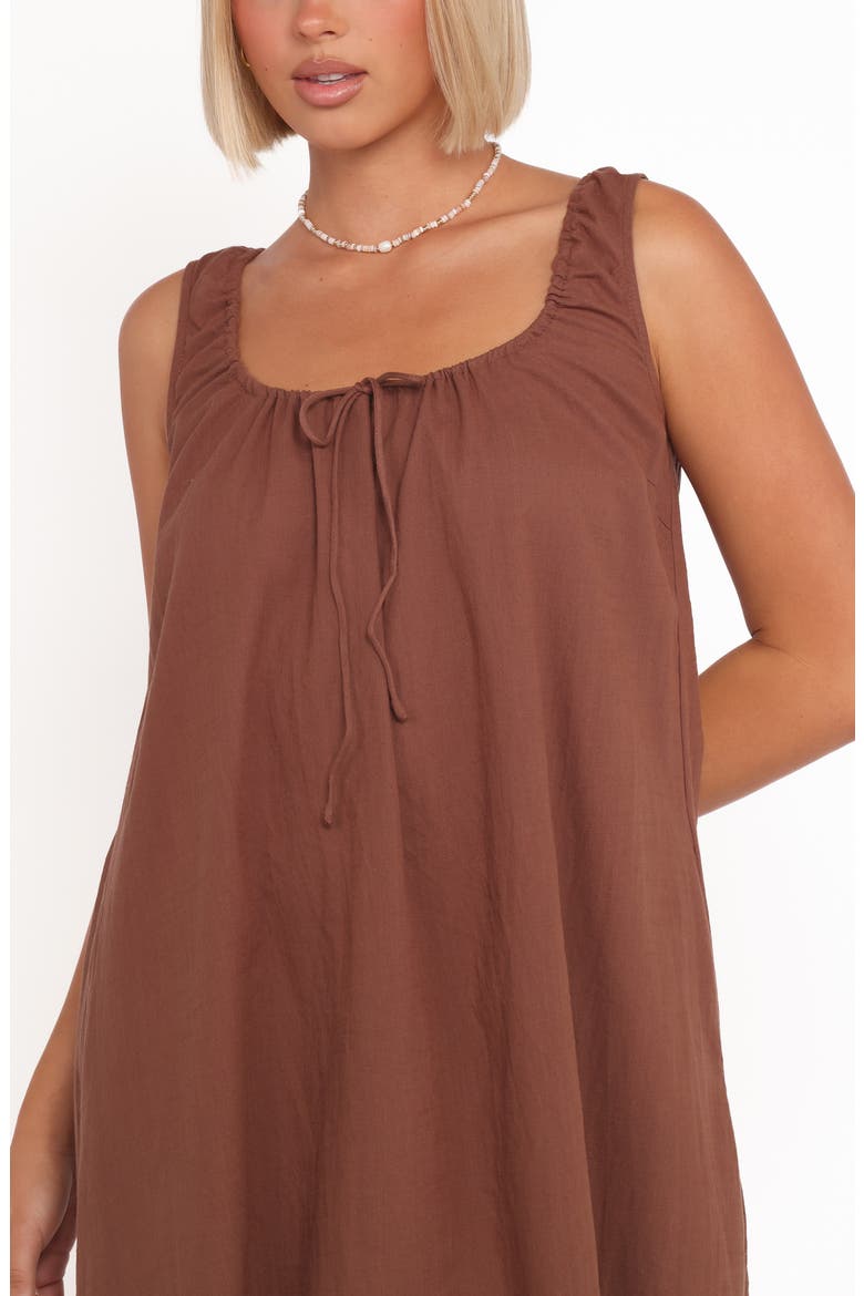 Bowman Cotton Midi Dress, Alternate, color, CHOCOLATE BROWN