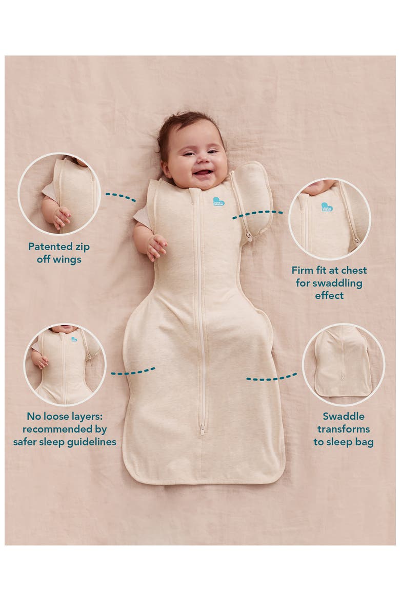 Swaddle Up™ Transition 2.5 TOG Stretch Cotton Sleep Bag, Alternate, color, DREAMER WHITE